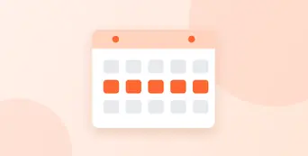 Calendar with one week highlighted