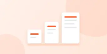 Documents of increasing size representing organisations of different sizes